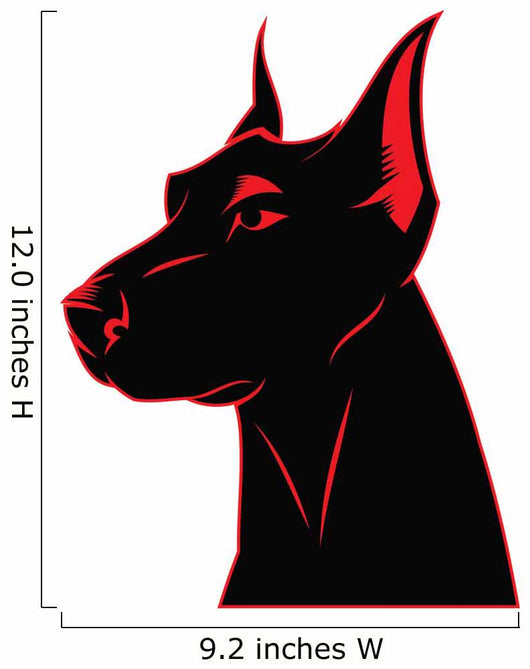 Dog doberman label Wall Decal