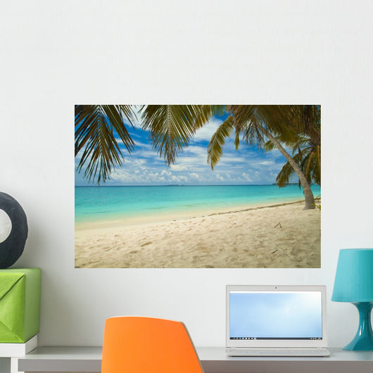 Empty Tropical Beach with Wall Mural