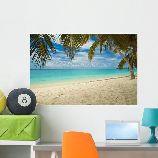 Empty Tropical Beach with Wall Mural