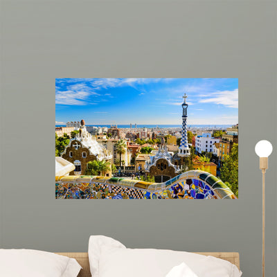 Park Guell Barcelona Spain shown on a wall