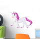 Pink Haired Unicorn Wall Decal