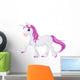 Pink Haired Unicorn Wall Decal