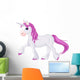 Pink Haired Unicorn Wall Decal