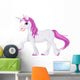 Pink Haired Unicorn Wall Decal