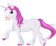 Pink Haired Unicorn Wall Decal