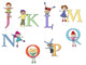 Alphabet Wall Decal Sticker Set