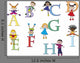 Alphabet Wall Decal Sticker Set