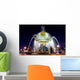 Paris. Place de la Concorde: Fountain at night Wall Mural