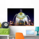 Paris. Place de la Concorde: Fountain at night Wall Mural
