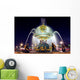 Paris. Place de la Concorde: Fountain at night Wall Mural