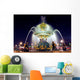 Paris. Place de la Concorde: Fountain at night Wall Mural