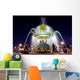Paris. Place de la Concorde: Fountain at night Wall Mural