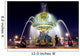 Paris. Place de la Concorde: Fountain at night Wall Mural