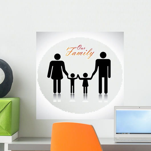 Happy Family Father Mother Wall Mural