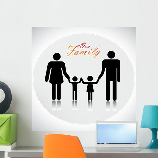Happy Family Father Mother Wall Mural