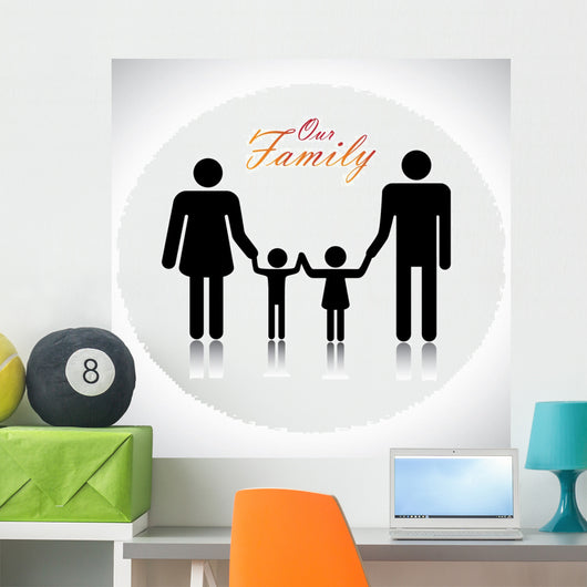 Happy Family Father Mother Wall Mural
