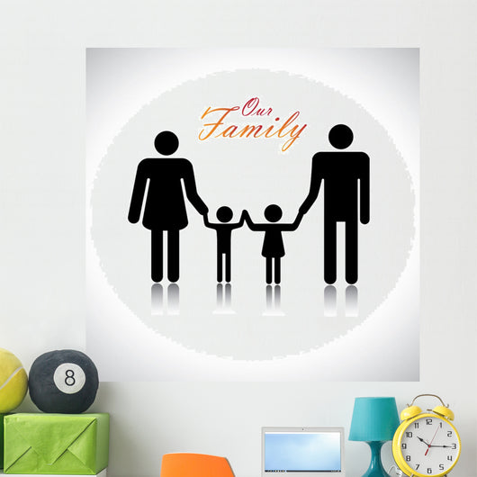 Happy Family Father Mother Wall Mural