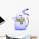 American Indian Snowman Wall Decal
