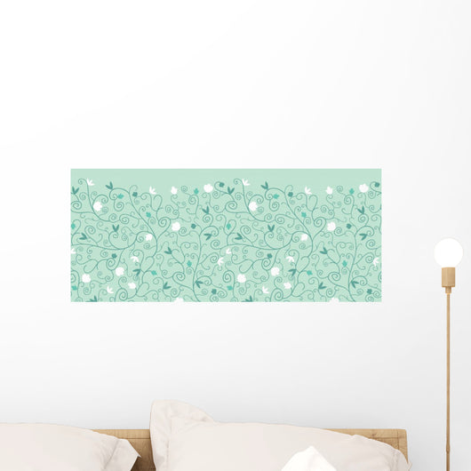 Vector Textured Colorful Branches Wall Decal