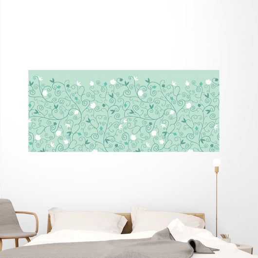 Vector Textured Colorful Branches Wall Decal