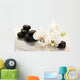 Spa Stones and Orchid Wall Mural