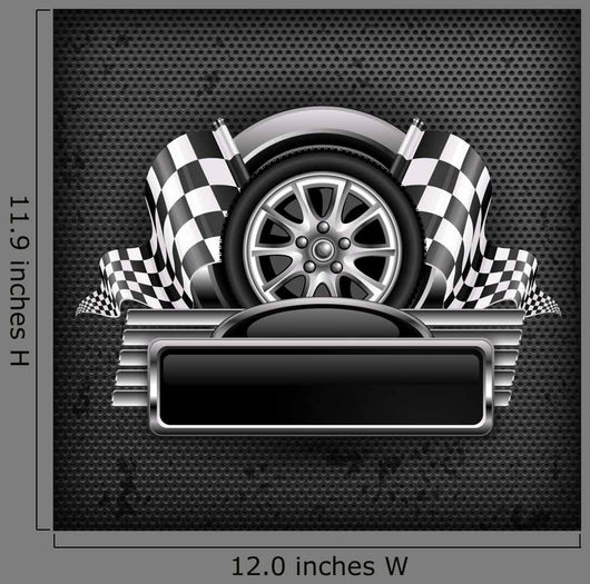 Racing Emblem Black Text