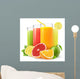 Fresh Citrus Juices White Wall Decal