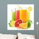 Fresh Citrus Juices White Wall Decal