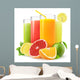 Fresh Citrus Juices White Wall Decal