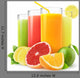 Fresh Citrus Juices White Wall Decal