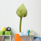 White Lotus Bud Whitr Wall Decal