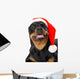 Santa Rottweiler Wall Decal