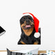 Santa Rottweiler Wall Decal