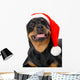 Santa Rottweiler Wall Decal