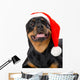 Santa Rottweiler Wall Decal