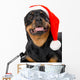 Santa Rottweiler Wall Decal