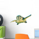 Hawksbill Sea Turtle Isolated on White Background Wall Decal
