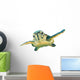 Hawksbill Sea Turtle Isolated on White Background Wall Decal