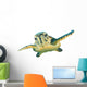 Hawksbill Sea Turtle Isolated on White Background Wall Decal