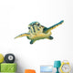 Hawksbill Sea Turtle Isolated on White Background Wall Decal