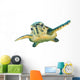 Hawksbill Sea Turtle Isolated on White Background Wall Decal