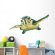 Hawksbill Sea Turtle Isolated on White Background Wall Decal