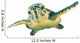 Hawksbill Sea Turtle Isolated on White Background Wall Decal