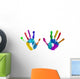 multicolor hands print Wall Decal