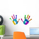 multicolor hands print Wall Decal