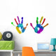 multicolor hands print Wall Decal