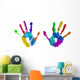 multicolor hands print Wall Decal
