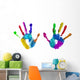 multicolor hands print Wall Decal