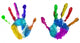 multicolor hands print Wall Decal