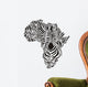 Africa in a zebra  camouflage Wall Decal
